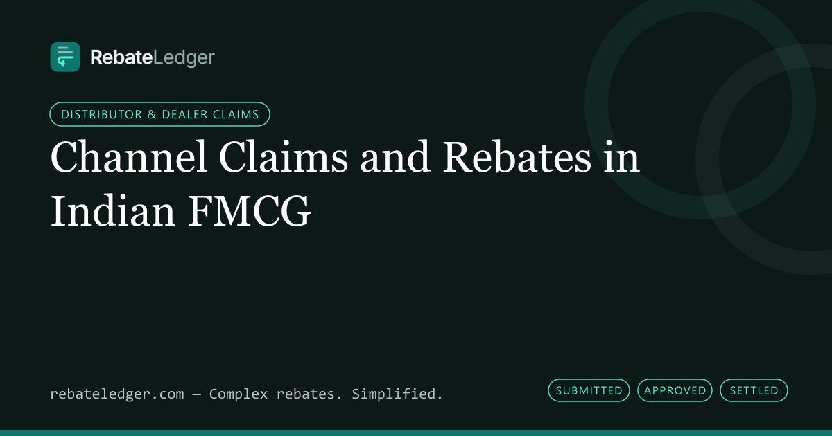 RebateLedger article banner: Channel Claims and Rebates in Indian FMCG