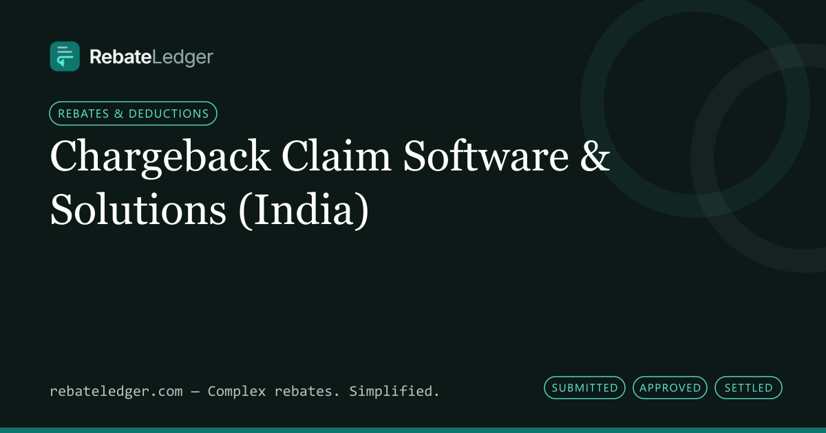 RebateLedger article banner: Chargeback Claim Software & Solutions (India)