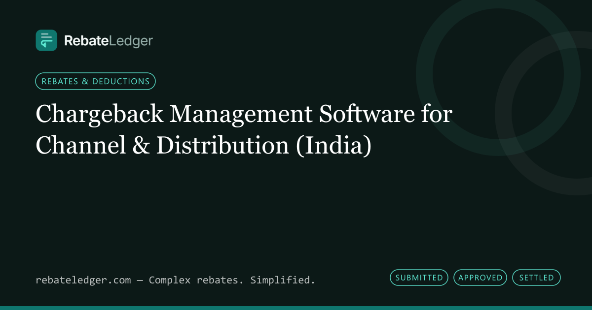 RebateLedger article banner: Chargeback Management Software for Channel & Distribution (India)