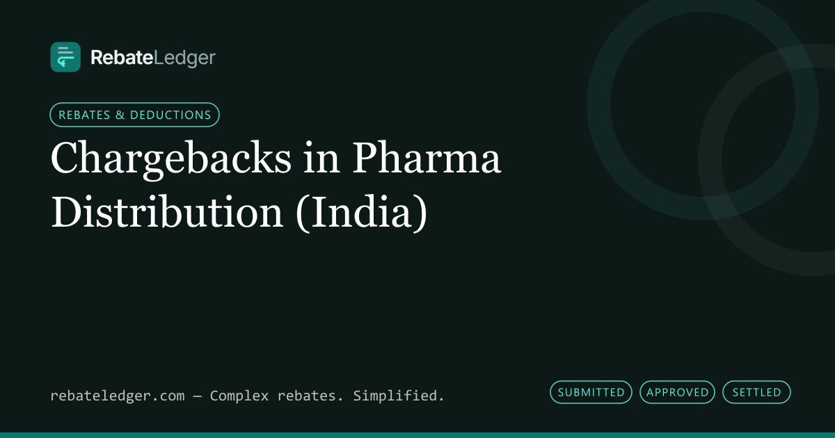 RebateLedger article banner: Chargebacks in Pharma Distribution (India)