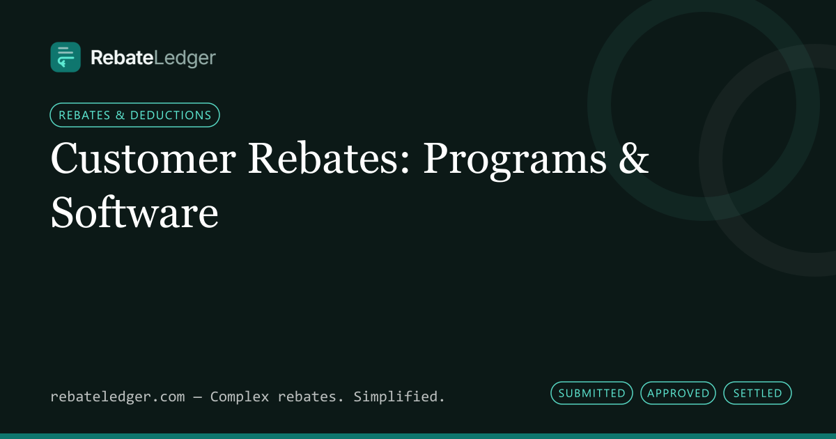 RebateLedger article banner: Customer Rebates: Programs & Software