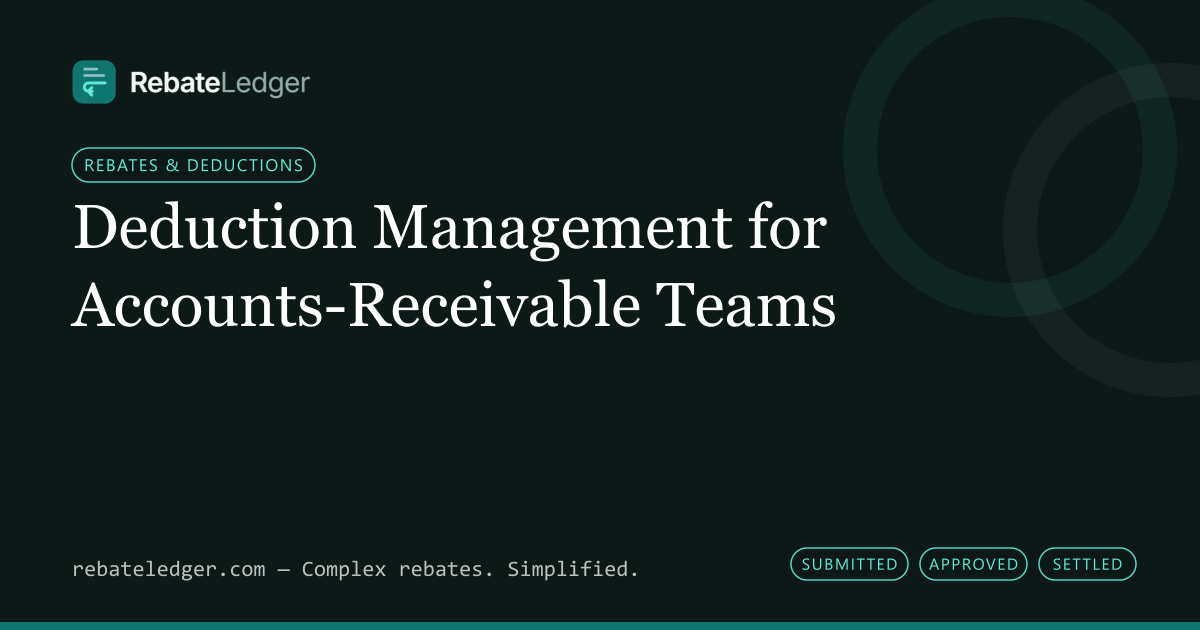RebateLedger article banner: Deduction Management for Accounts-Receivable Teams