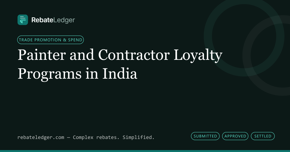 RebateLedger article banner: Painter and Contractor Loyalty Programs in India