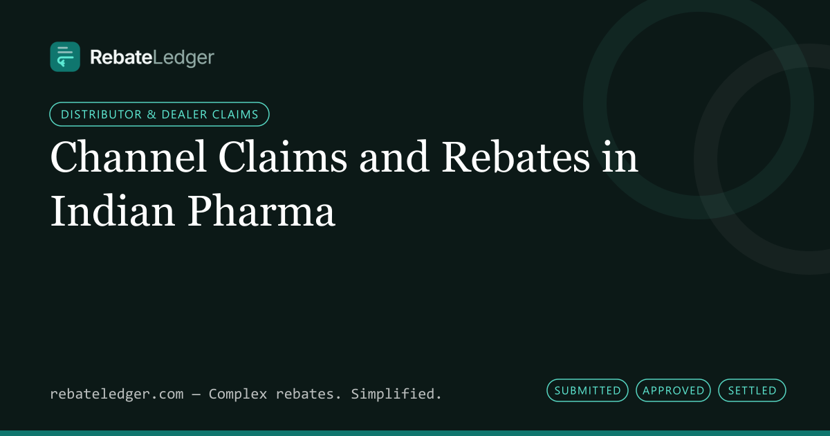 RebateLedger article banner: Channel Claims and Rebates in Indian Pharma