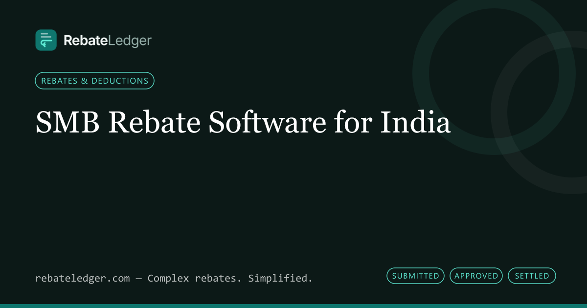 RebateLedger article banner: SMB Rebate Software for India